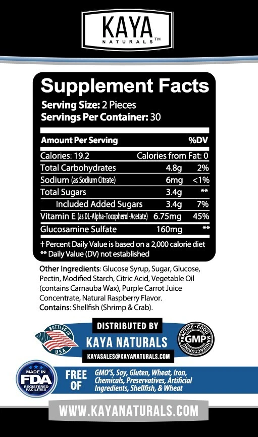 Bottle of Joint Care Gummies 2 Pack 60ct with glucosamine, joint pain & mobility support to support health and wellness