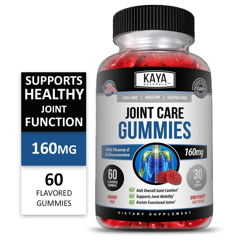 Bottle of Joint Care Gummies 2 Pack 60ct with glucosamine, joint pain & mobility support to support health and wellness