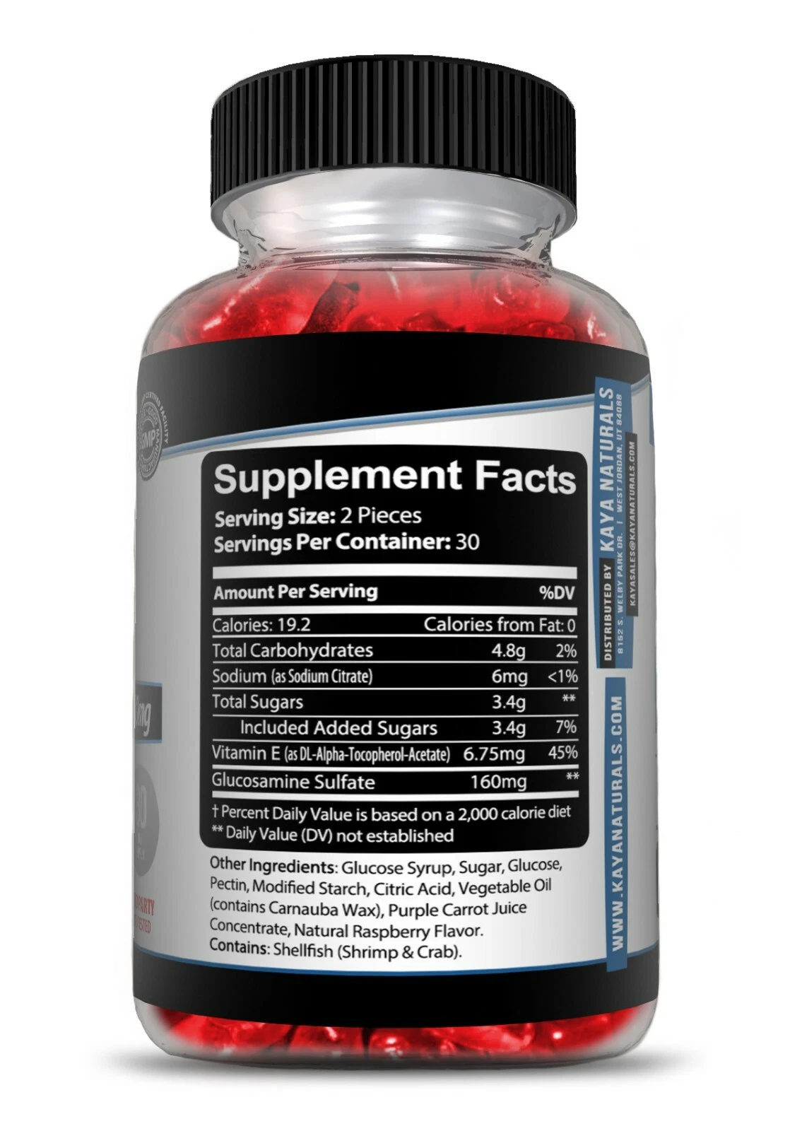 Bottle of Joint Care Gummies 2 Pack 60ct with glucosamine, joint pain & mobility support to support health and wellness