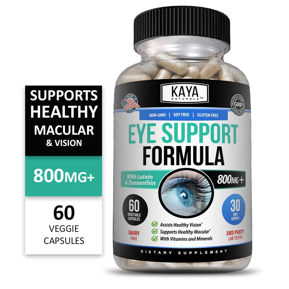 Bottle of Eye Health 2 Pack 60 Capsules with lutein, vision & eye health support to support health and wellness
