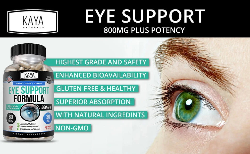 Bottle of Eye Health 2 Pack 60 Capsules with lutein, vision & eye health support to support health and wellness