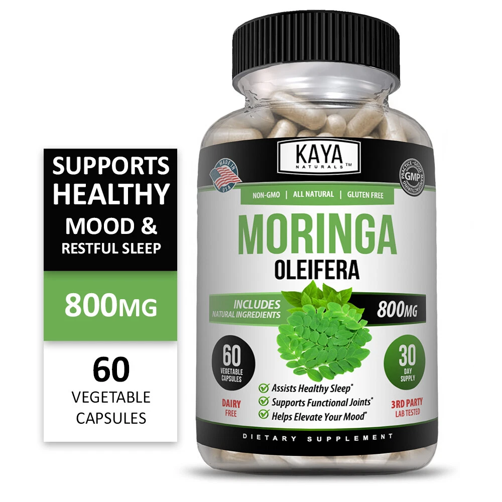 Bottle of Moringa 60ct with moringa, antioxidant & superfood support to support health and wellness