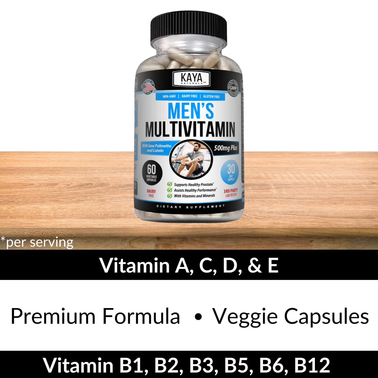 Bottle of Multi Vitamin for Men 2 Pack with multivitamin, prostate health support to support health and wellness