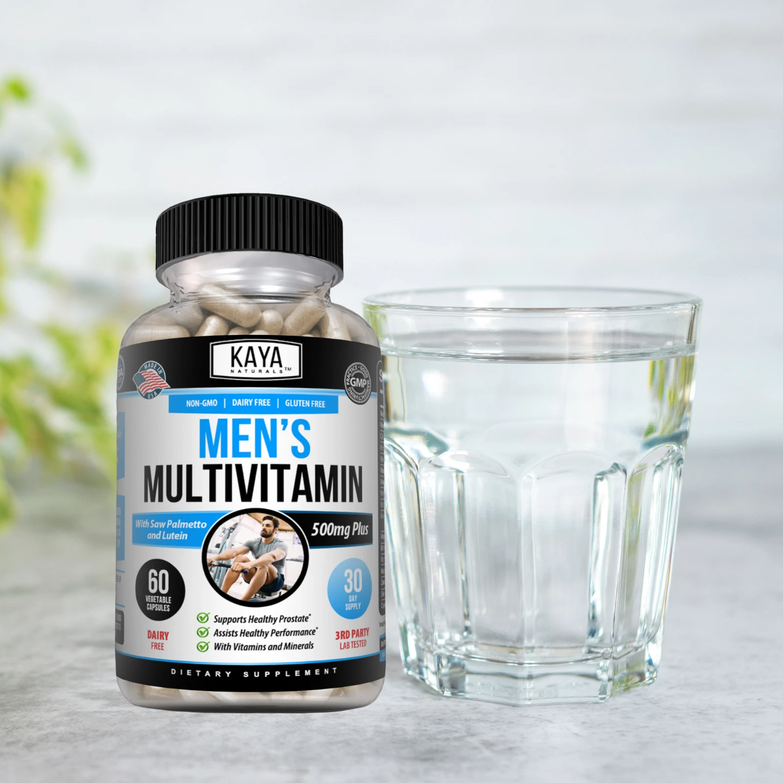 Bottle of Multi Vitamin for Men 2 Pack with multivitamin, prostate health support to support health and wellness