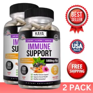 Bottle of Immune System Booster 2 Pack with elderberry, immune support to support health and wellness