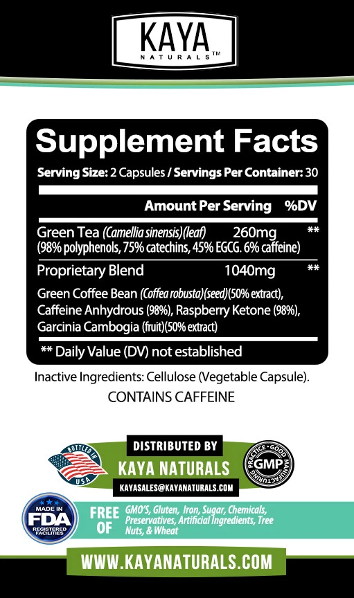 Bottle of Green Tea Plus 1200mg 60ct with green tea, weight loss & metabolism support to support health and wellness