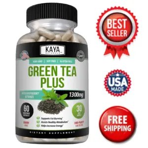 Bottle of Green Tea Plus 1200mg 60ct with green tea, weight loss & metabolism support to support health and wellness
