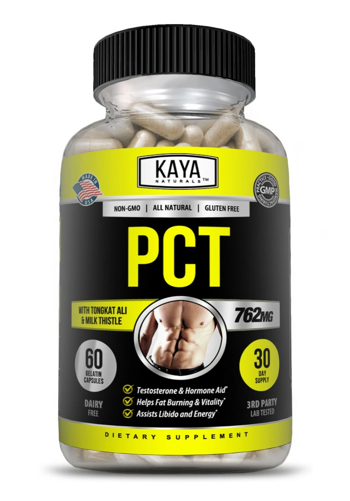 Bottle of Post Cycle Therapy Supplement with pct, hormone balance & muscle support to support health and wellness