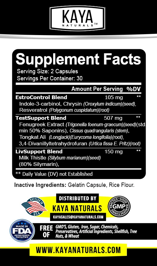 Bottle of Post Cycle Therapy Supplement with pct, hormone balance & muscle support to support health and wellness