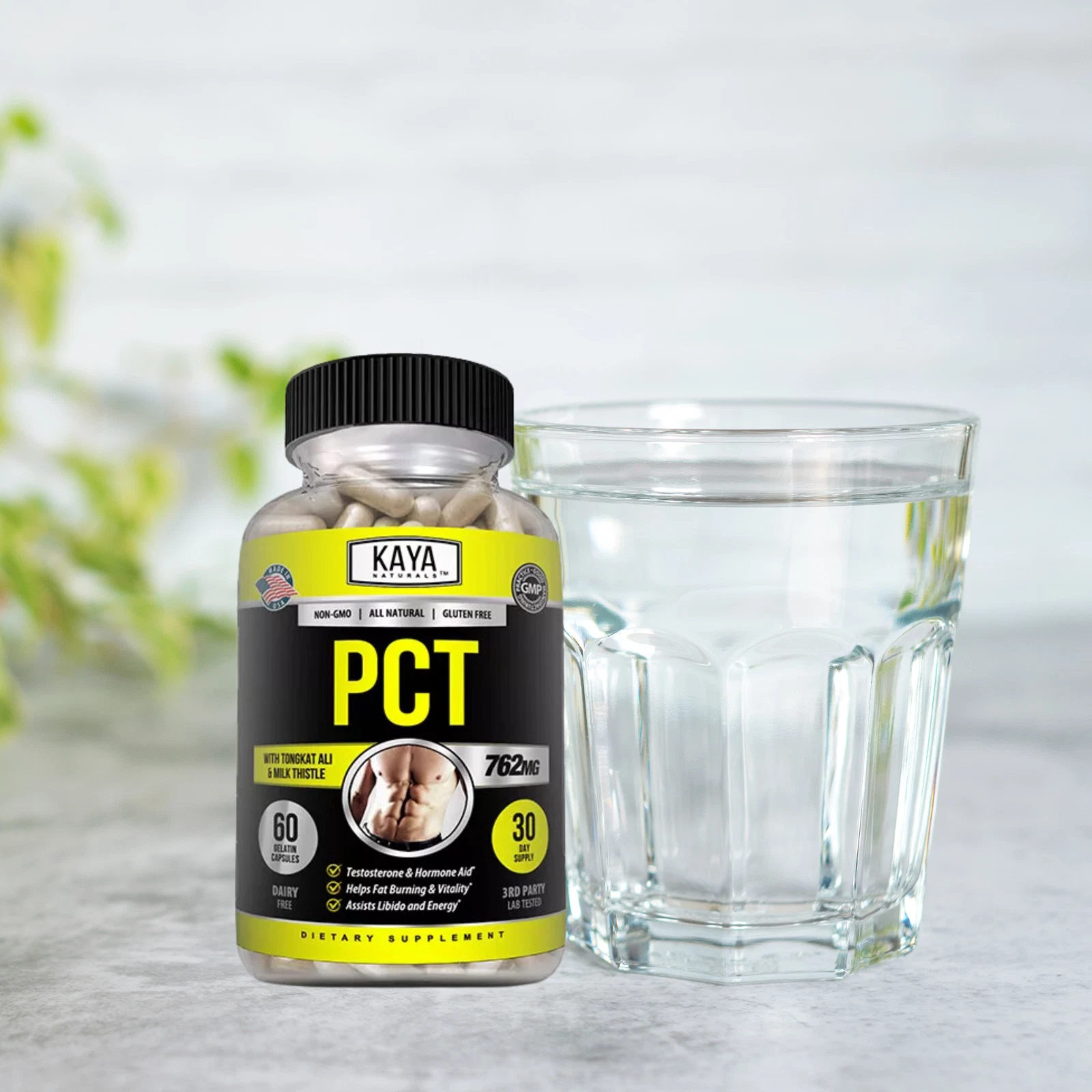 Bottle of Post Cycle Therapy Supplement with pct, hormone balance & muscle support to support health and wellness