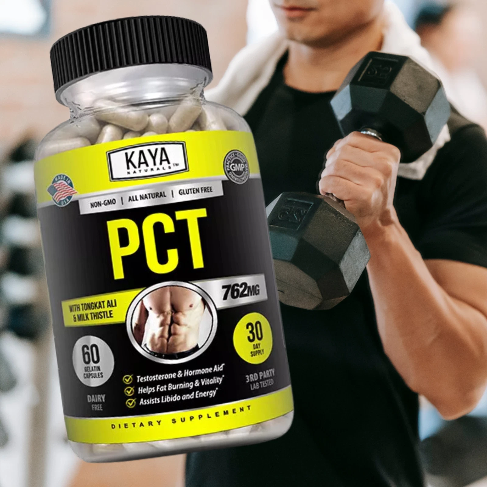 Bottle of Post Cycle Therapy Supplement with pct, hormone balance & muscle support to support health and wellness