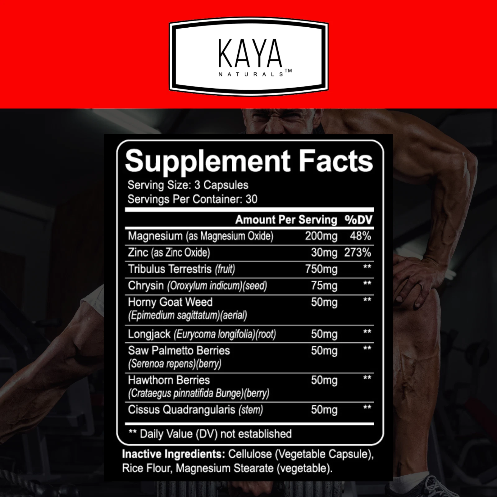 Bottle of Testosterone Booster 90ct with testosterone, energy & muscle support to support health and wellness