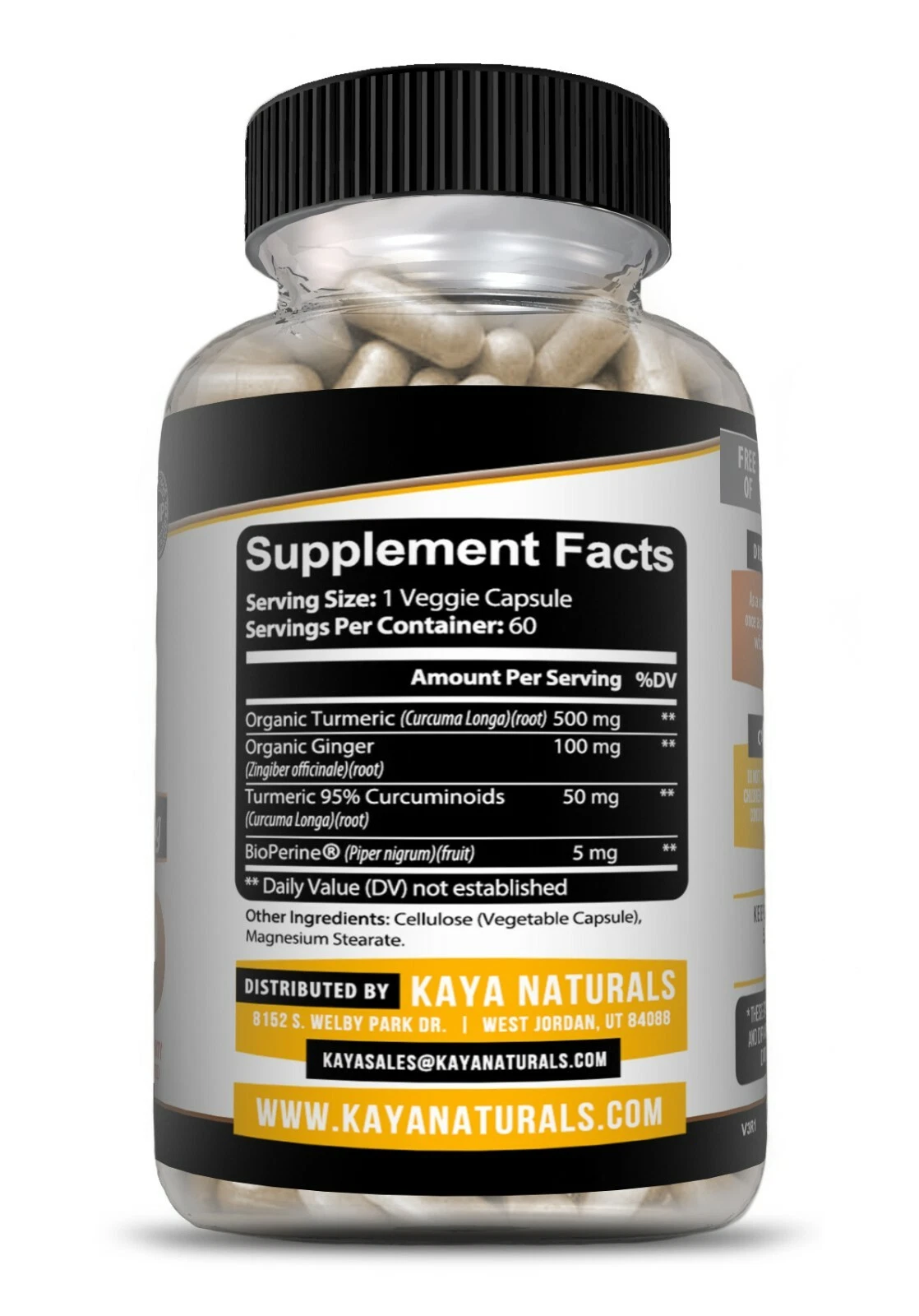 Bottle of Turmeric Curcumin with Ginger 2 Pack 60ct with turmeric, joint pain support to support health and wellness