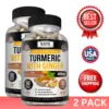 Bottle of Turmeric Curcumin with Ginger 2 Pack 60ct with turmeric, joint pain support to support health and wellness