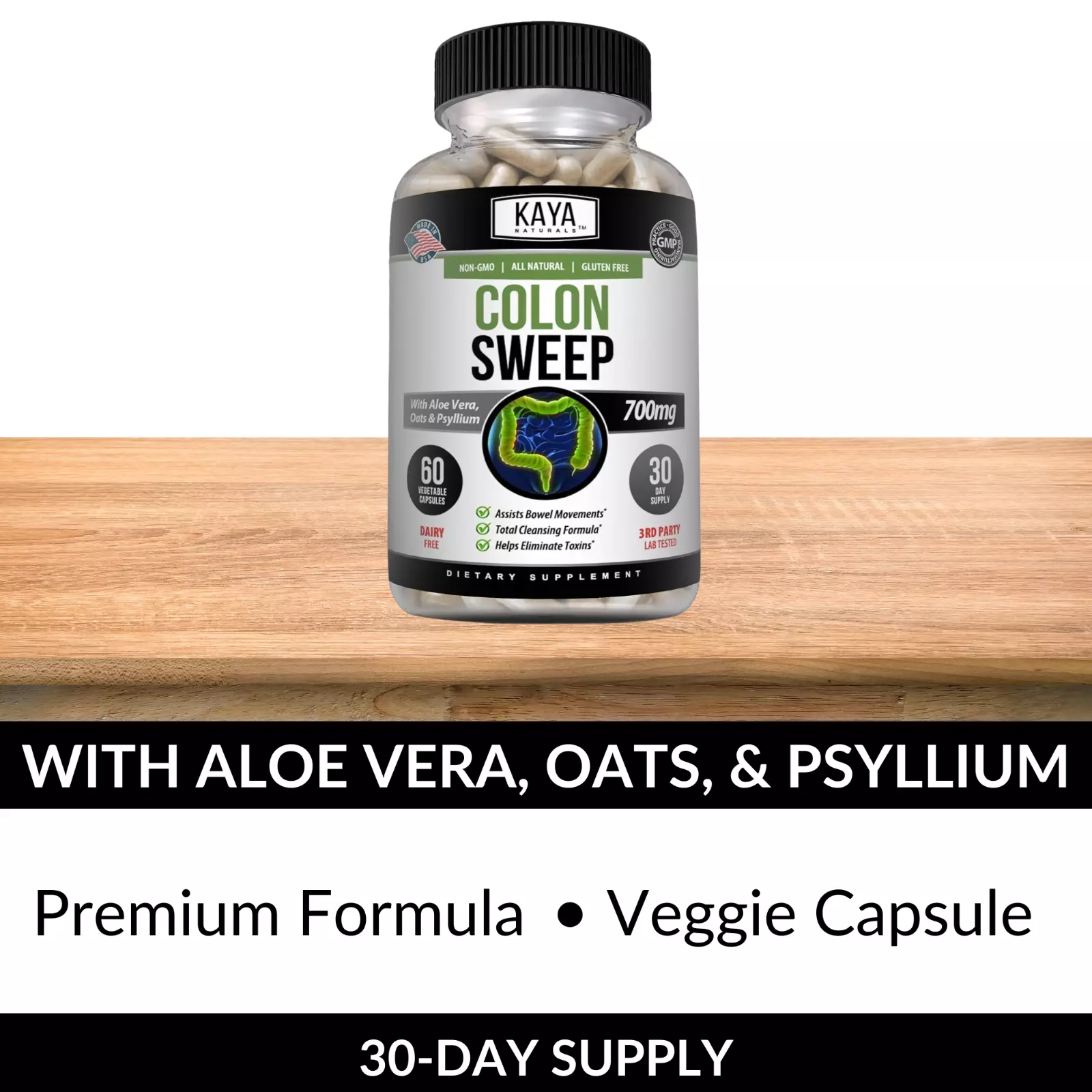 Bottle of Detox Colon Liver Cleanse with detox, liver & colon support to support health and wellness