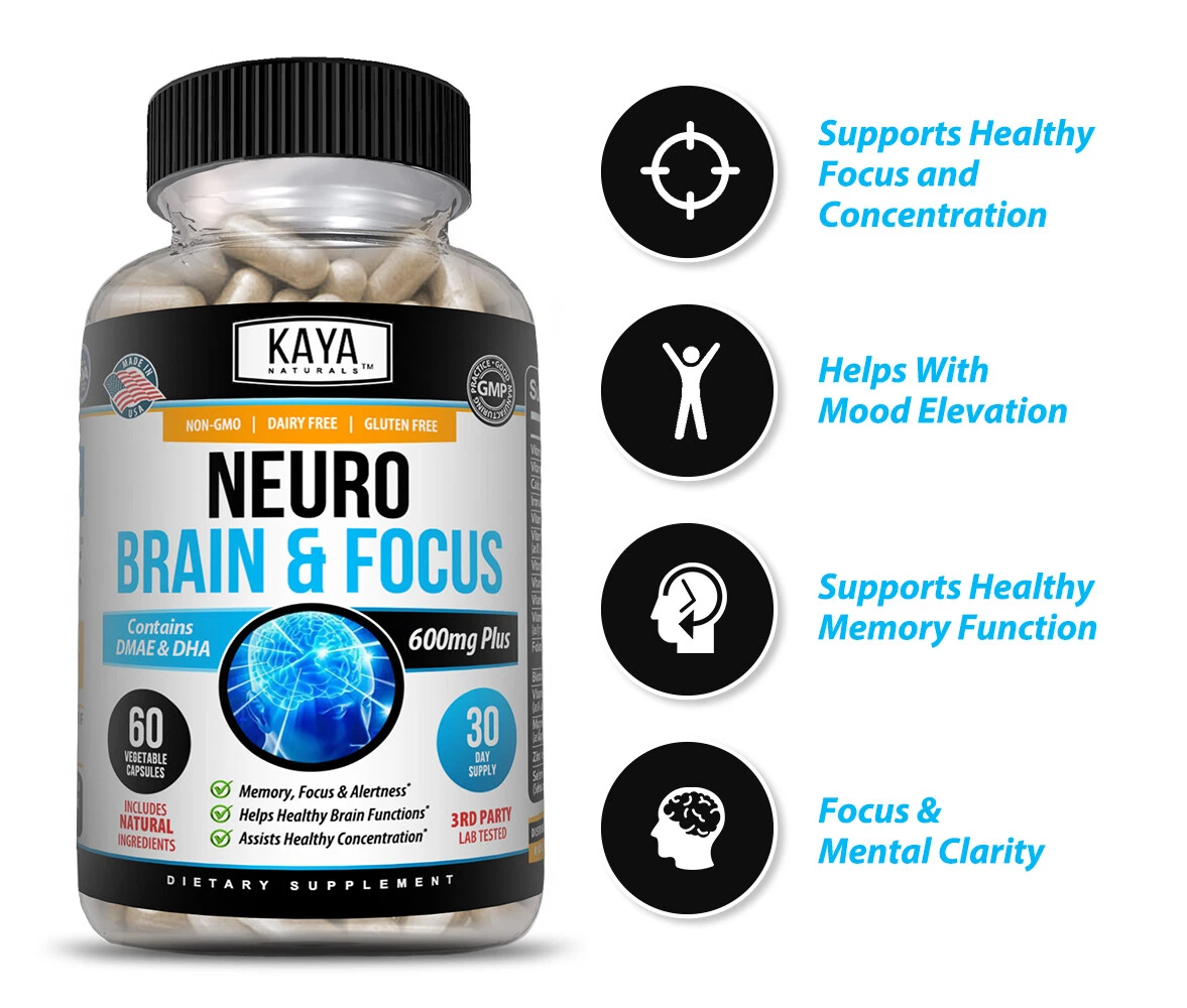 Bottle of Brain Health & Memory Booster with nootropic, memory & focus support to support health and wellness