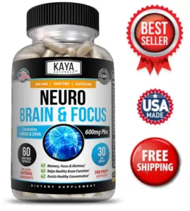 Bottle of Brain Health & Memory Booster with nootropic, memory & focus support to support health and wellness