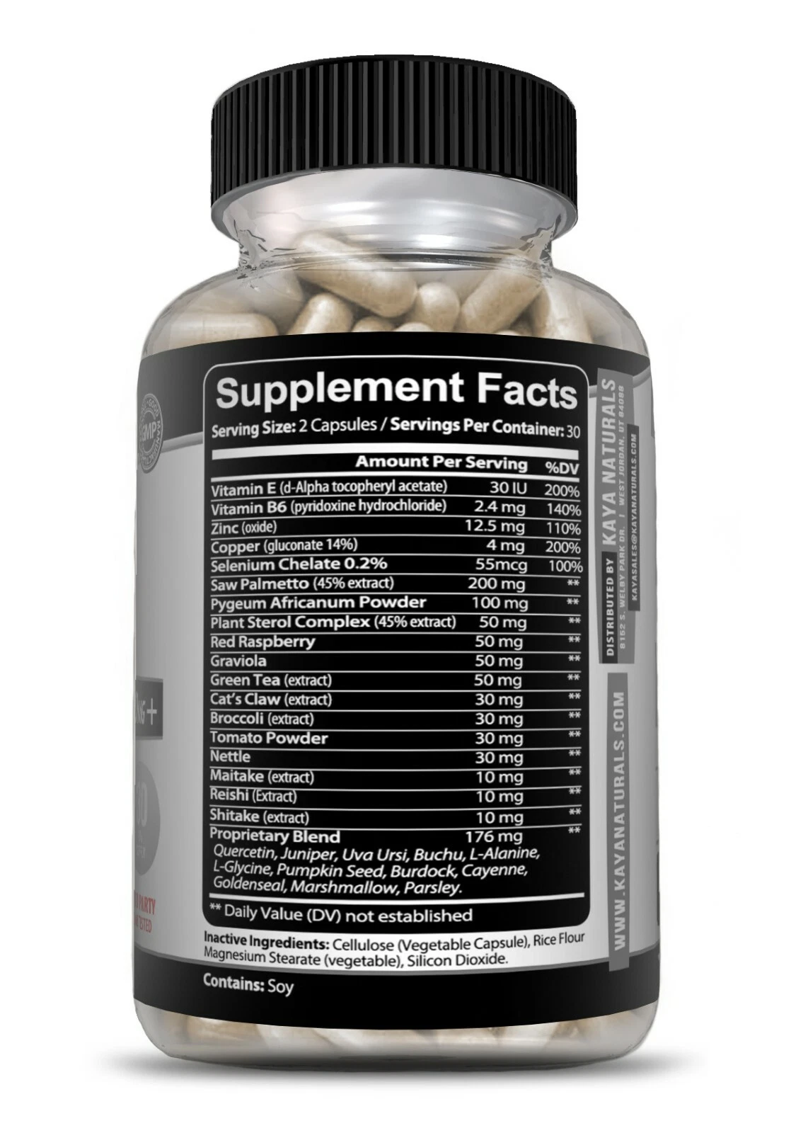 Bottle of Prostate Supplement with saw palmetto, prostate health support to support health and wellness