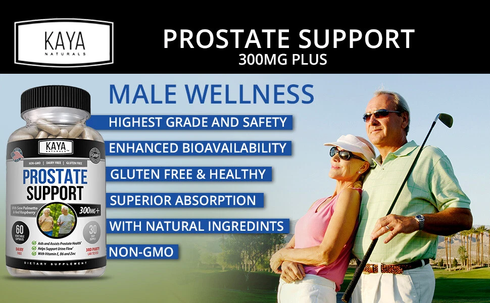 Bottle of Prostate Supplement with saw palmetto, prostate health support to support health and wellness