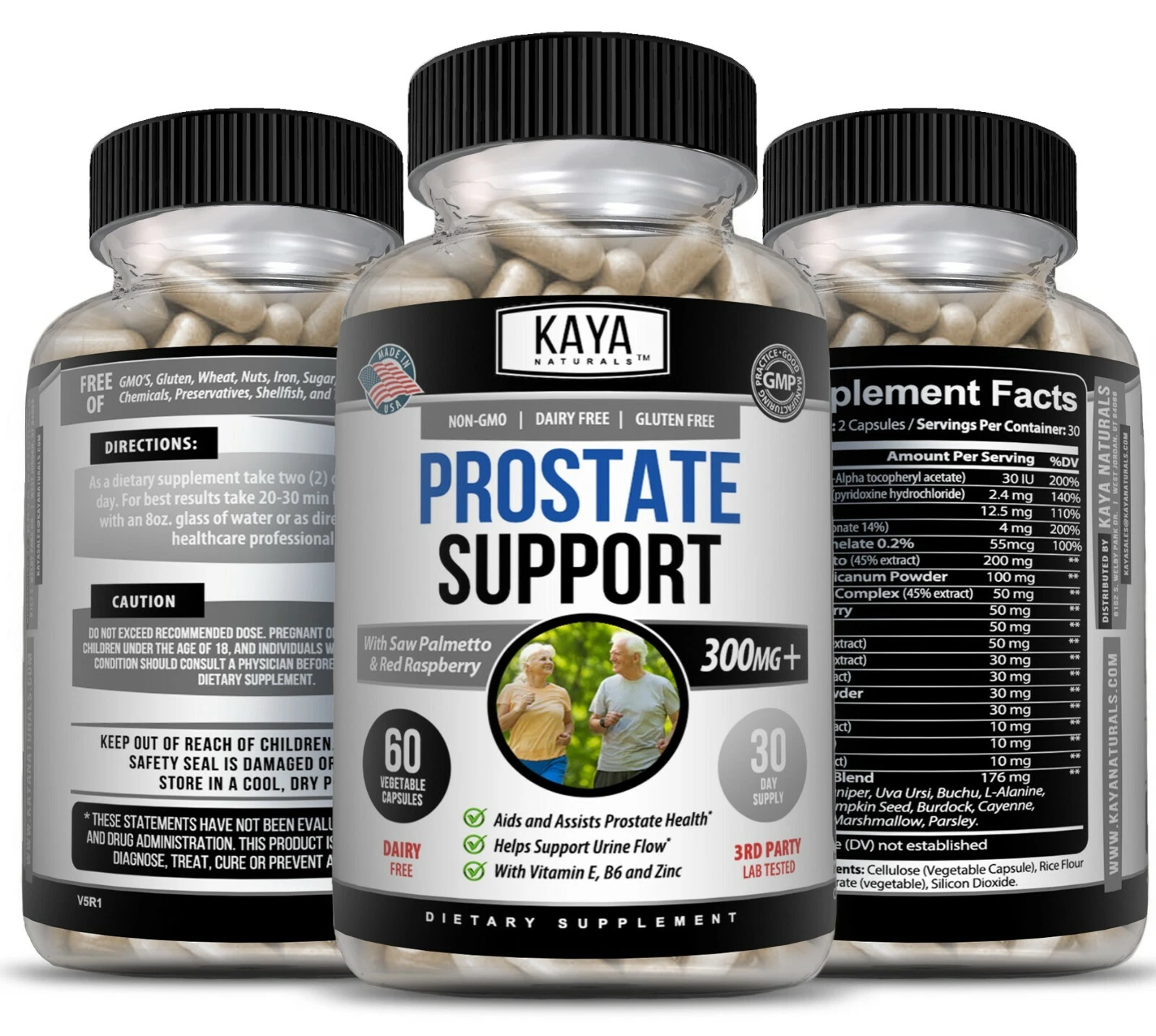 Bottle of Prostate Supplement with saw palmetto, prostate health support to support health and wellness