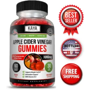 Bottle of Apple Cider Vinegar Gummies 60ct with apple cider vinegar, weight loss & detox support to support health and wellness