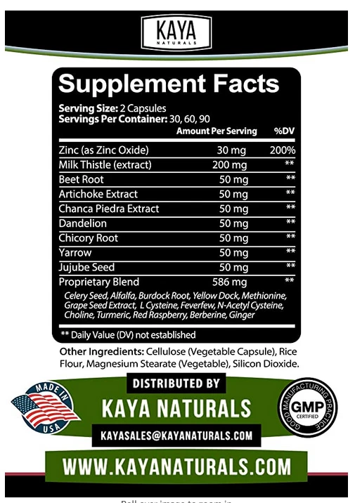 Bottle of Liver Support Formula with nac, liver detox & repair to support health and wellness