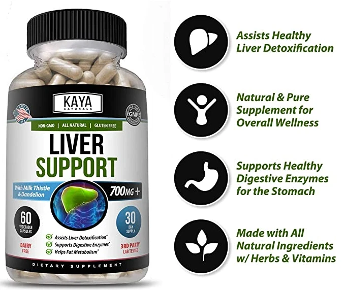 Bottle of Liver Support Formula with nac, liver detox & repair to support health and wellness