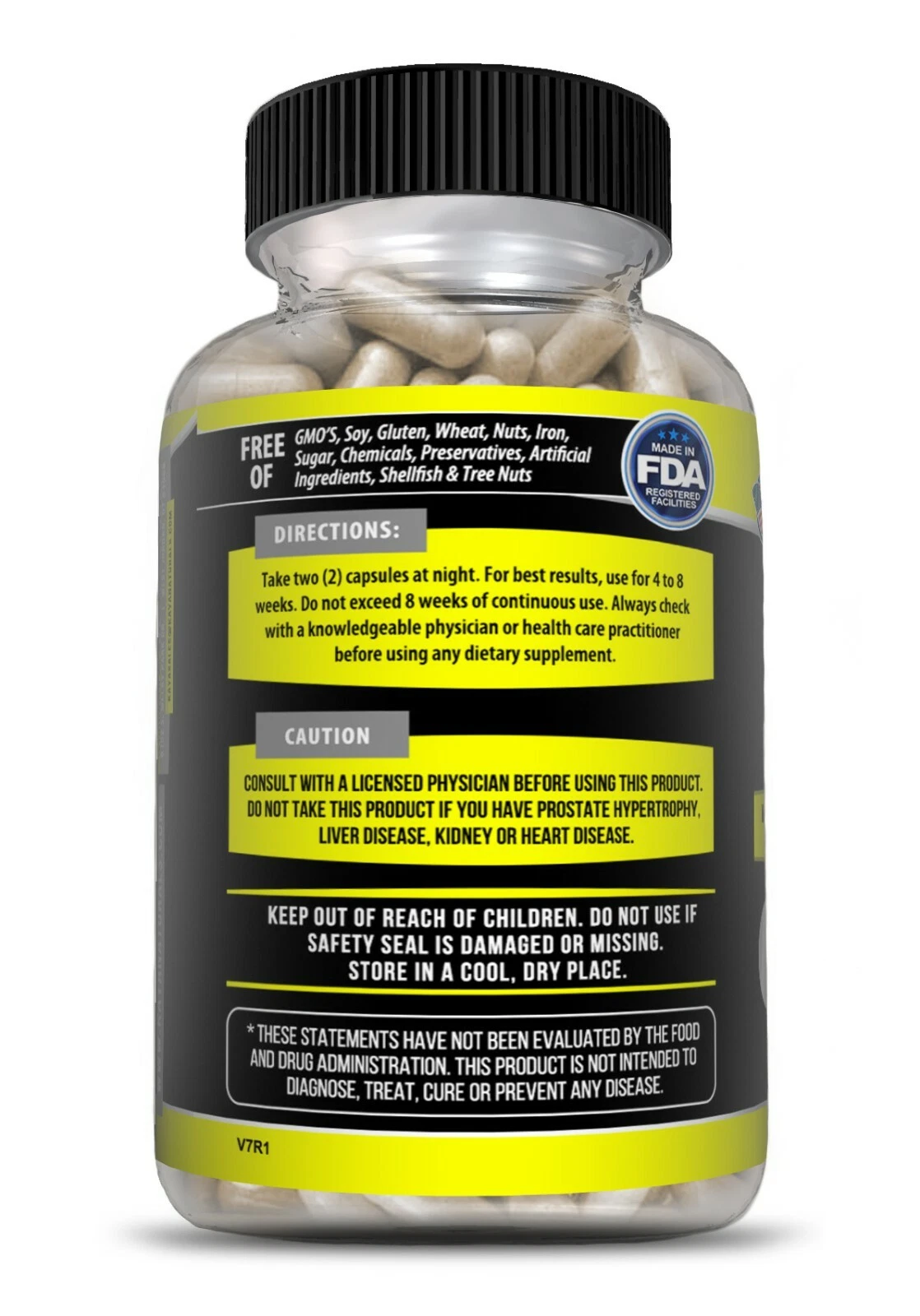 Bottle of Testosterone & Liver Support with testosterone, hormone & liver health to support health and wellness