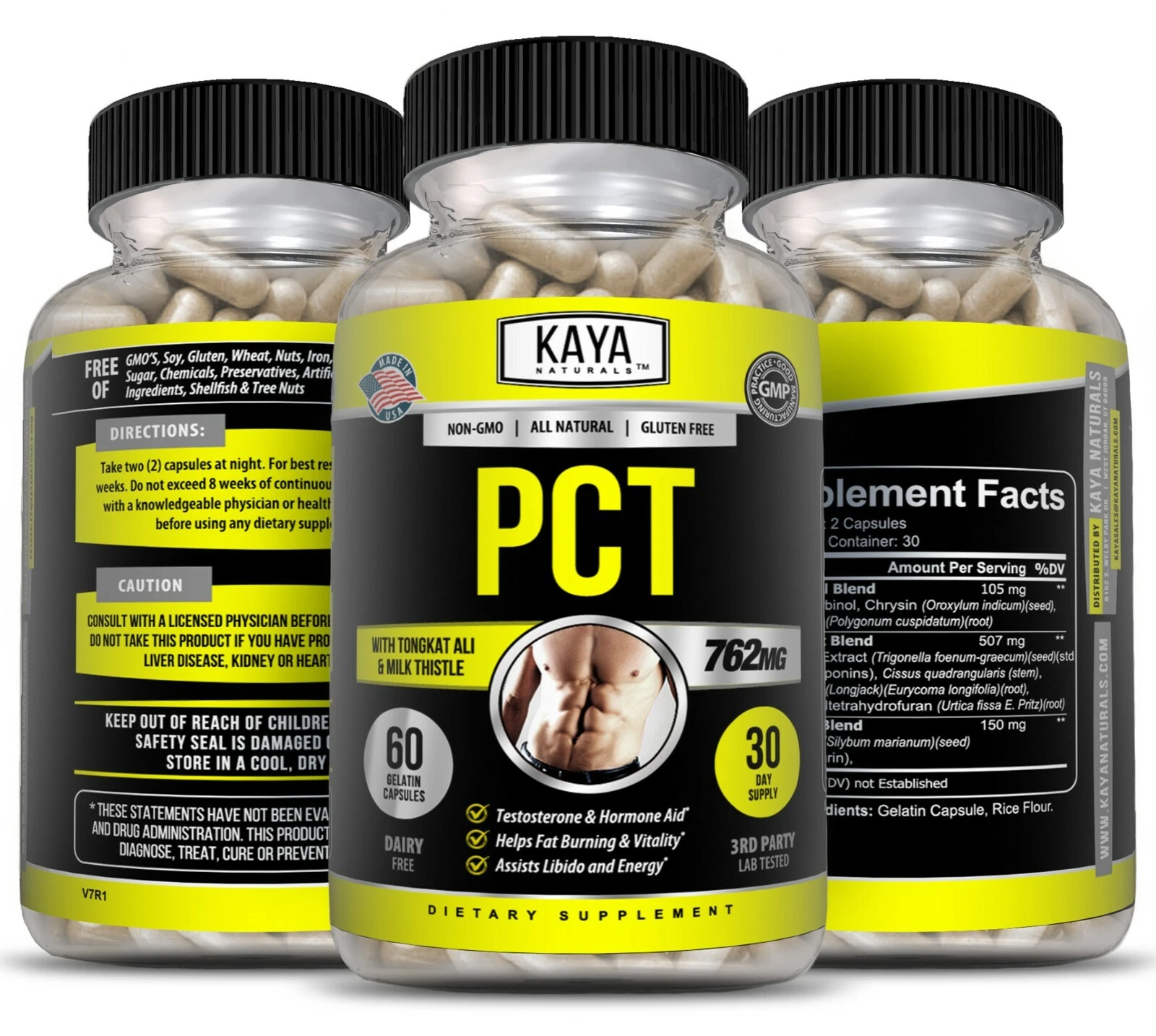 Bottle of Testosterone & Liver Support with testosterone, hormone & liver health to support health and wellness