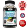 Bottle of Irish Sea Moss Supplement with sea moss, thyroid & immune support to support health and wellness