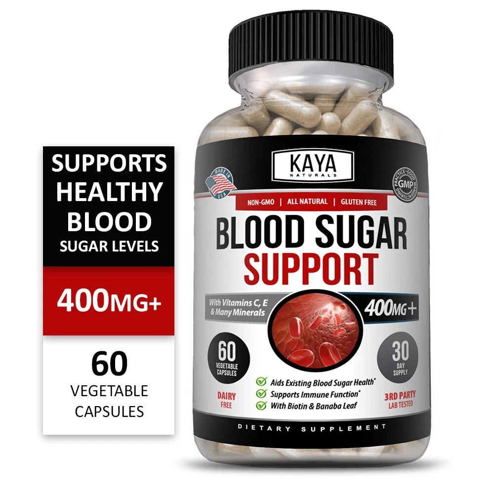 Bottle of Blood Sugar Support 60ct with alpha lipoic acid, blood sugar support to support health and wellness
