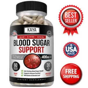 Bottle of Blood Sugar Support 60ct with alpha lipoic acid, blood sugar support to support health and wellness