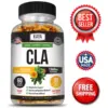 Bottle of CLA 60ct with cla, weight loss & fat burner support to support health and wellness