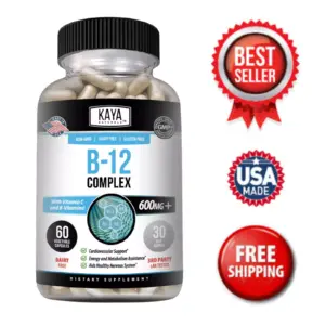 Image of B-12 Complex Supplement for Energy & Metabolism Support – 60 Capsules