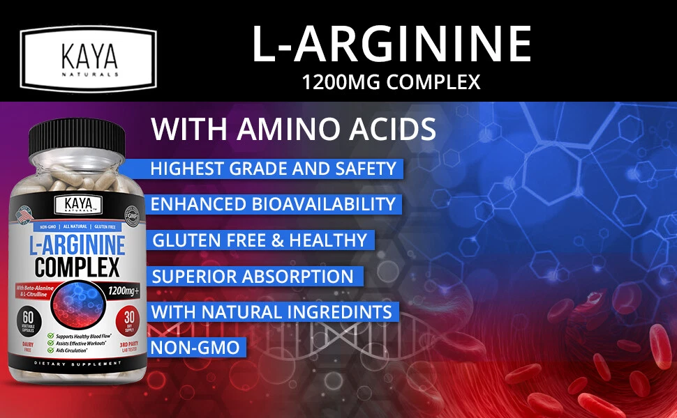 Image of L-Arginine Supplement for Nitric Oxide & Libido Support – 60 Capsules