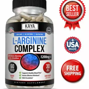 Image of L-Arginine Supplement for Nitric Oxide & Libido Support – 60 Capsules