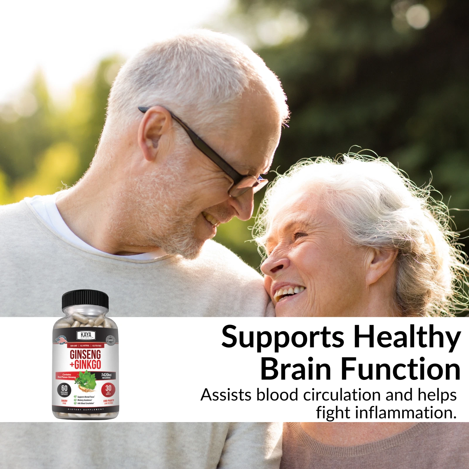 Image of Ginkgo Biloba & Red Panax Ginseng for Brain & Memory Support – Focus Supplement