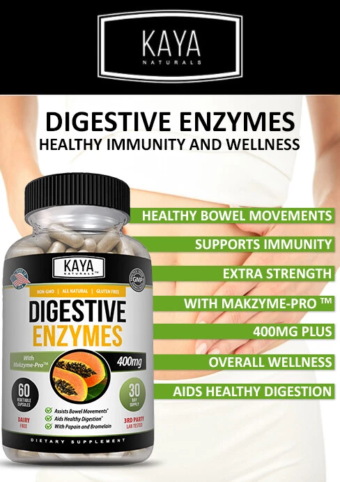 Image of Digestive Enzymes Supplement with Prebiotics & Probiotics – Digestive Health Support, 3x60ct