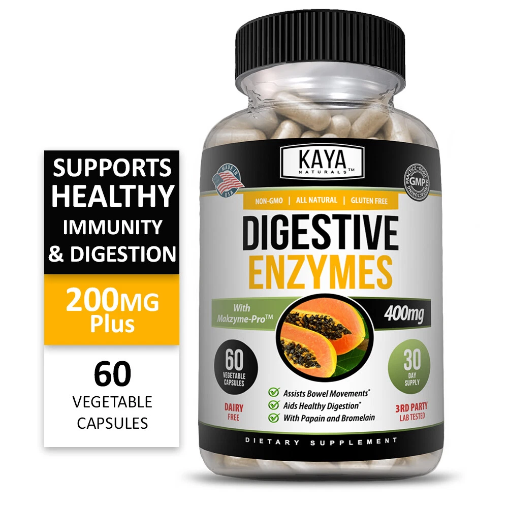 Image of Digestive Enzymes Supplement with Prebiotics & Probiotics – Digestive Health Support, 3x60ct