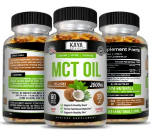 Image of Pure MCT Oil Capsules for Energy & Weight Loss Support – 3x60ct, 2000mg