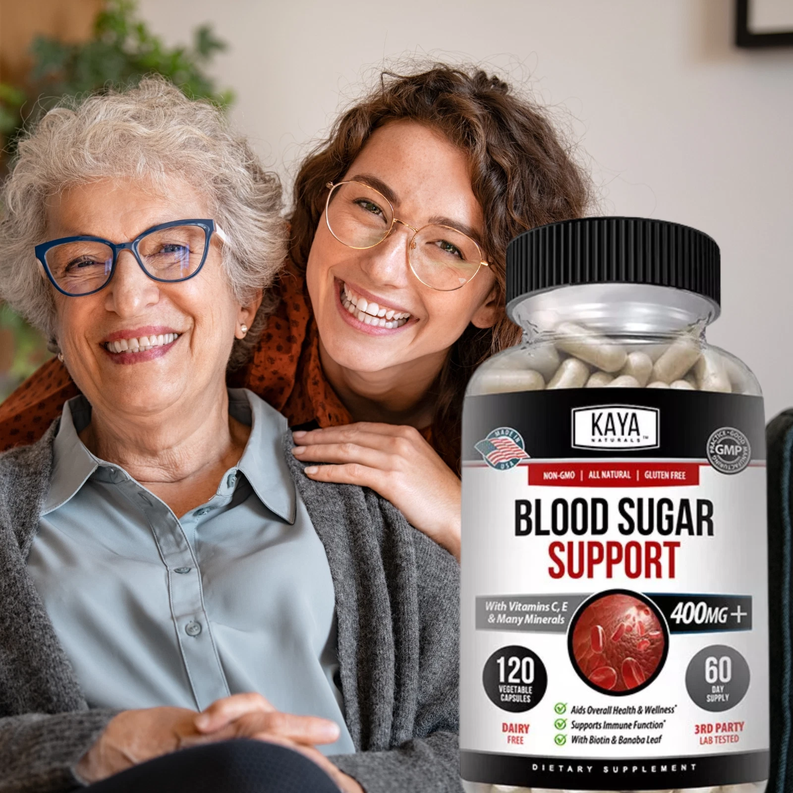 Image of Blood Sugar Support Supplement with Alpha Lipoic Acid – 120 Capsules