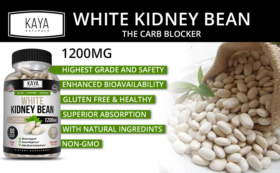 Image of White Kidney Bean Supplement for Weight Loss & Carb Control – Fat & Appetite Support