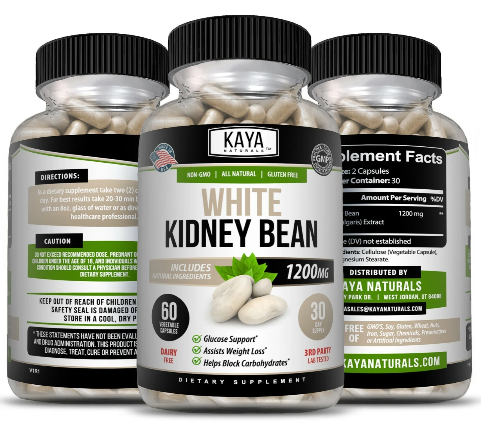 Image of White Kidney Bean Supplement for Weight Loss & Carb Control – Fat & Appetite Support