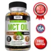 Image of Pure MCT Oil Capsules for Energy & Brain Support – 60ct, 2000mg