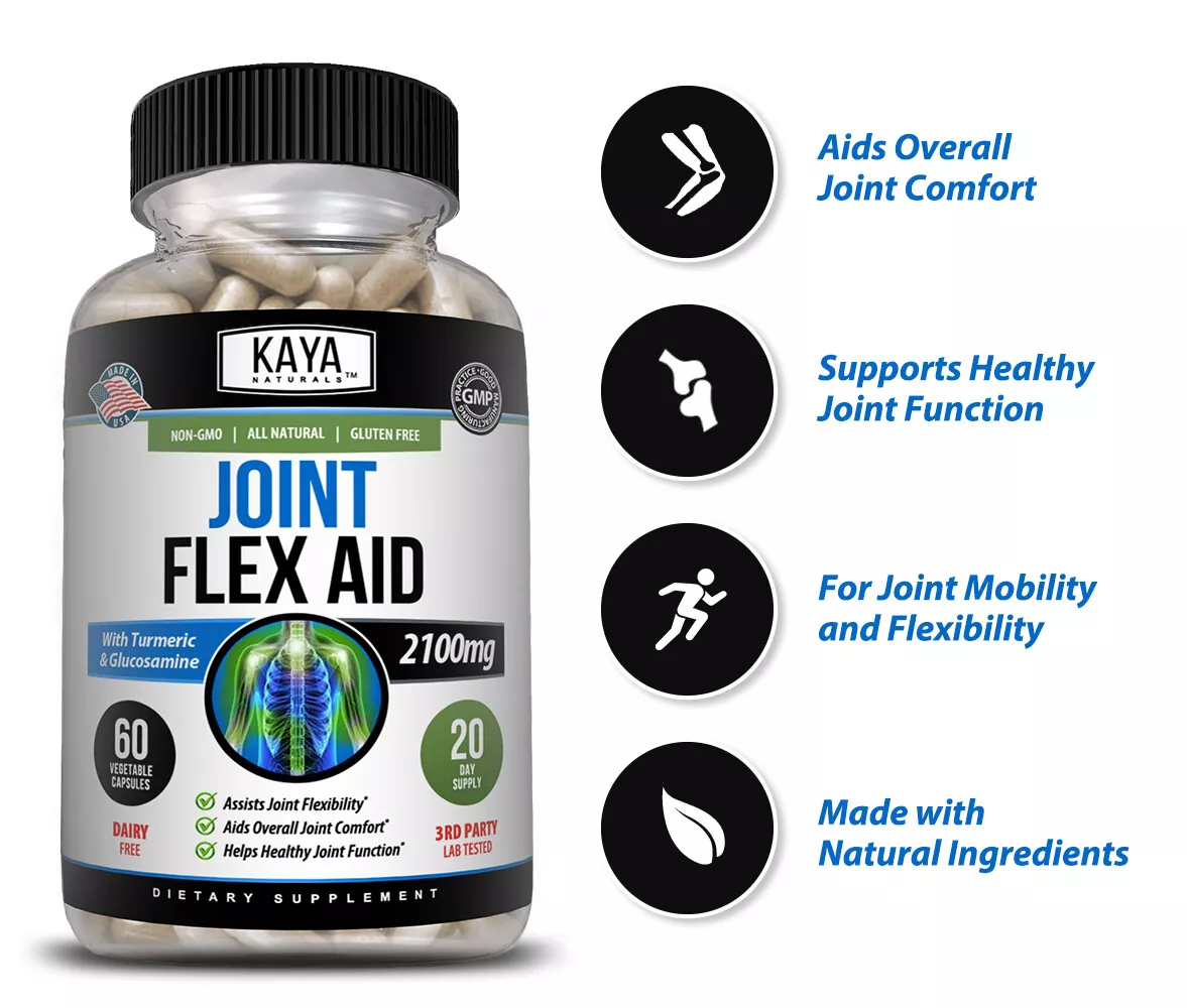 Image of Glucosamine Triple Strength Supplement for Joint Pain & Mobility Support – Turmeric & MSM
