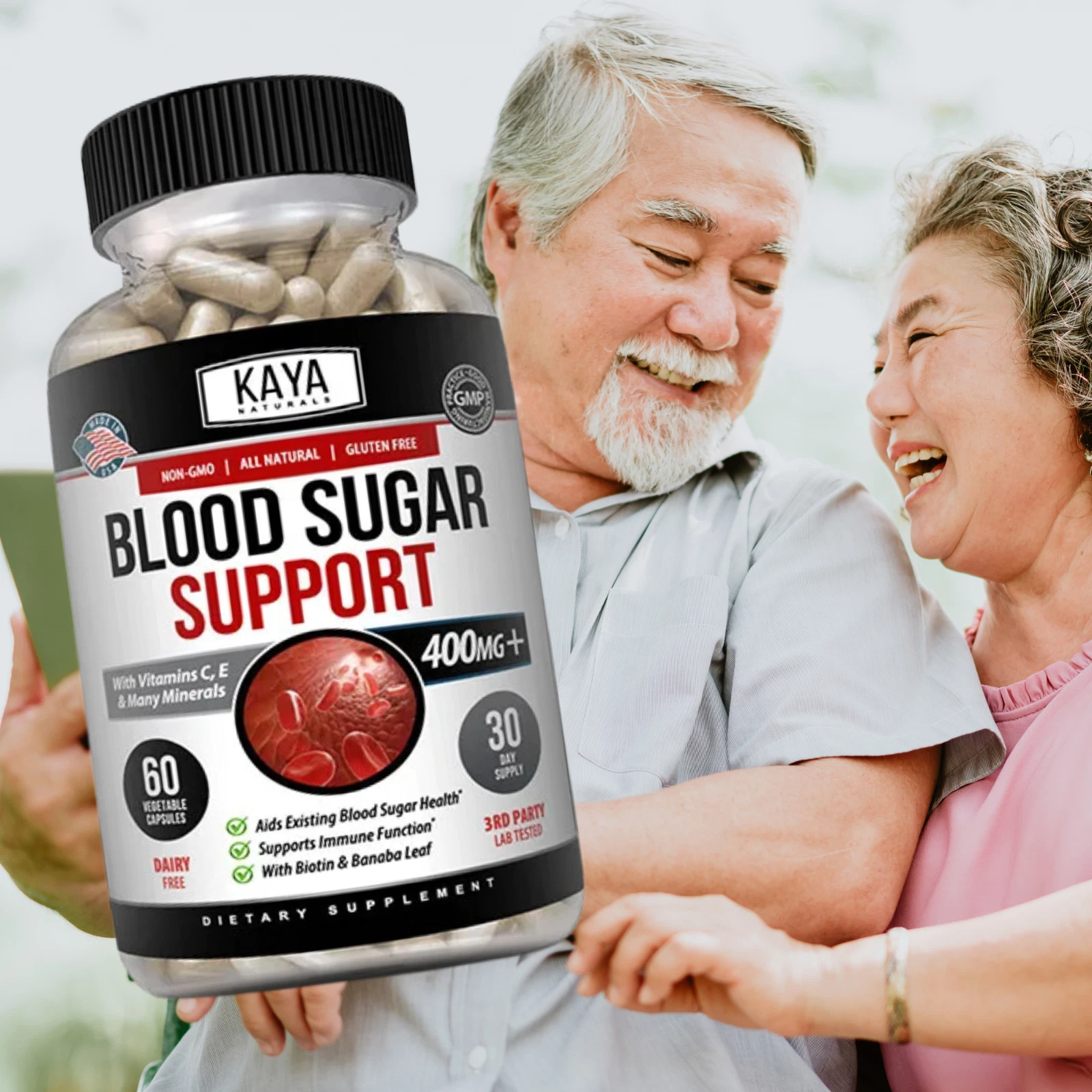 Image of Blood Sugar Support Supplement with Alpha Lipoic Acid – 2 Pack, 60 Capsules