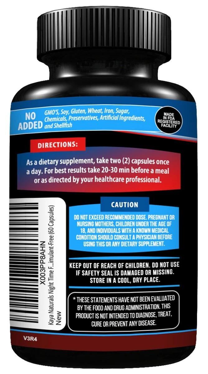 Image of Night Time Fat Burner for Weight Loss & Sleep Support – 60 Capsules