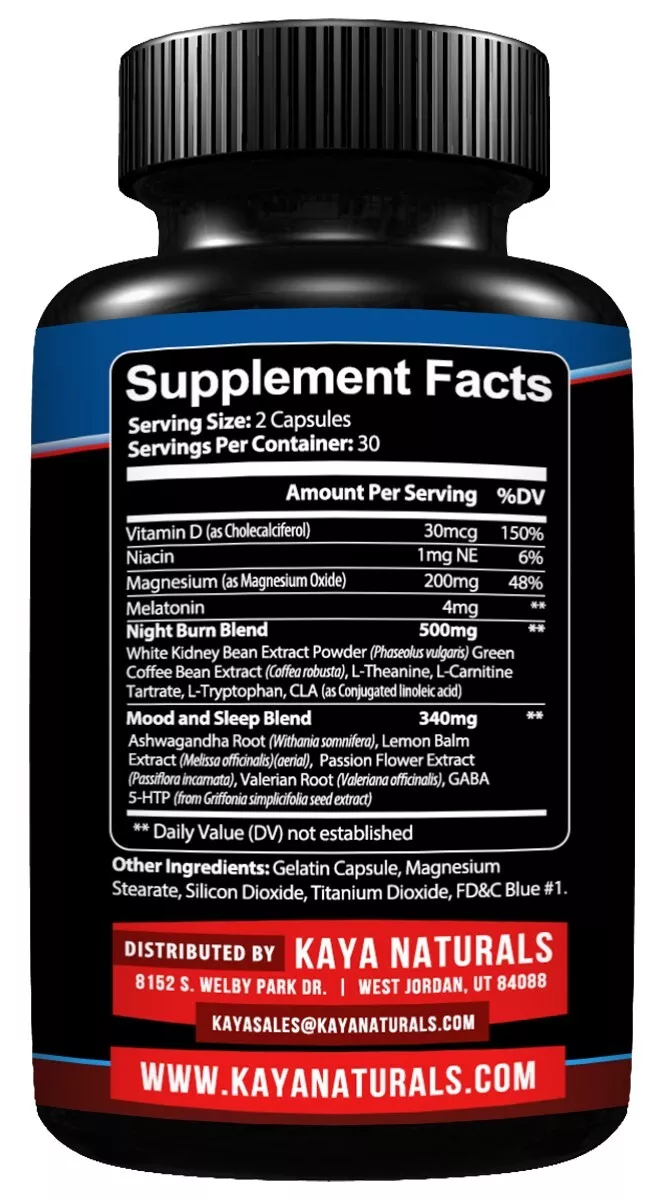 Image of Night Time Fat Burner for Weight Loss & Sleep Support – 60 Capsules