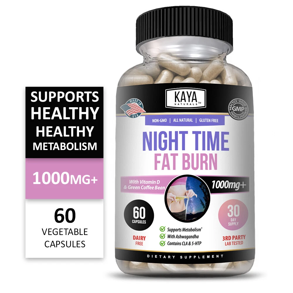 Image of Night Time Fat Burner for Weight Loss & Sleep Support – 60 Capsules