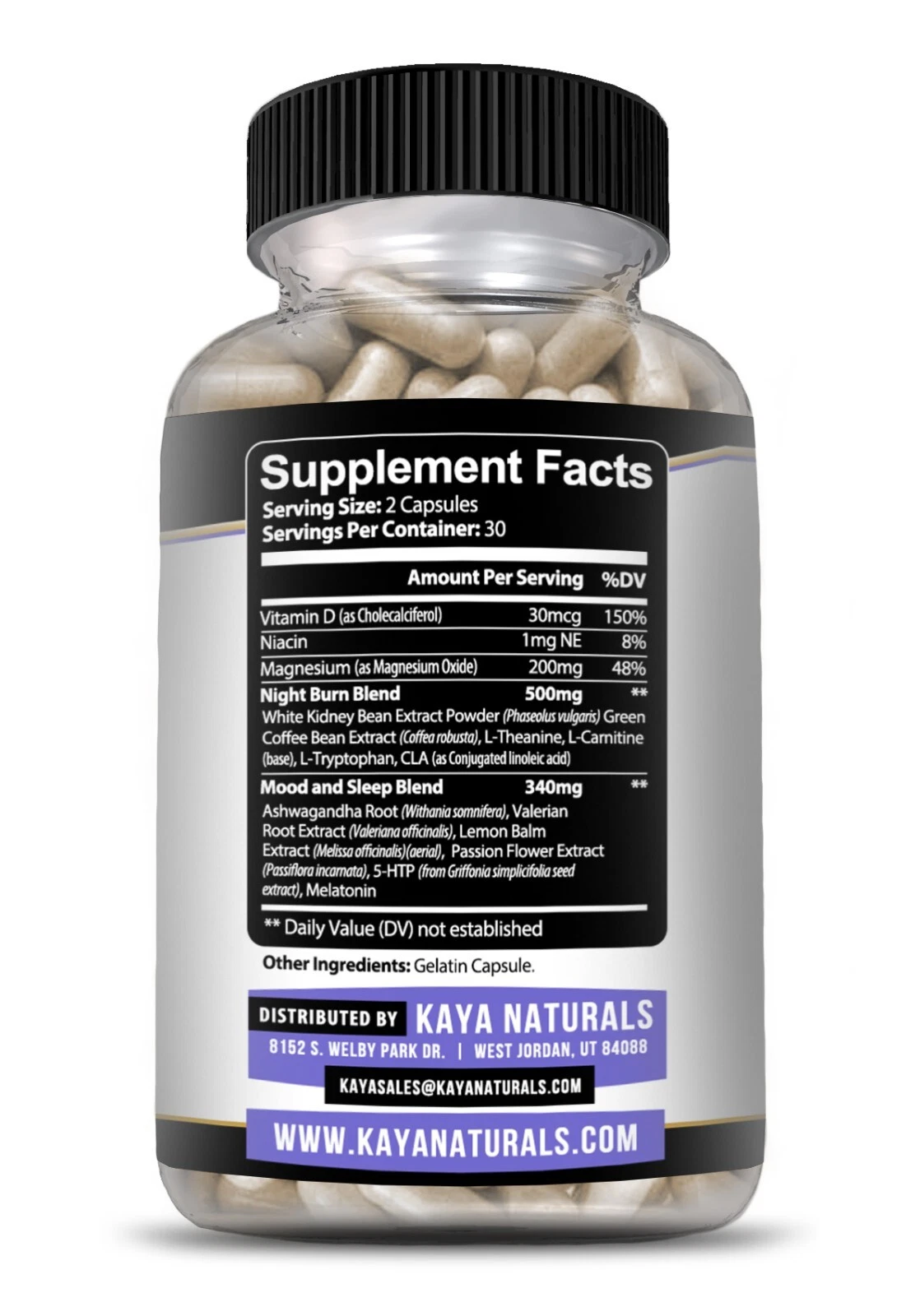 Image of Night Time Fat Burner for Weight Loss & Sleep Support – 60 Capsules